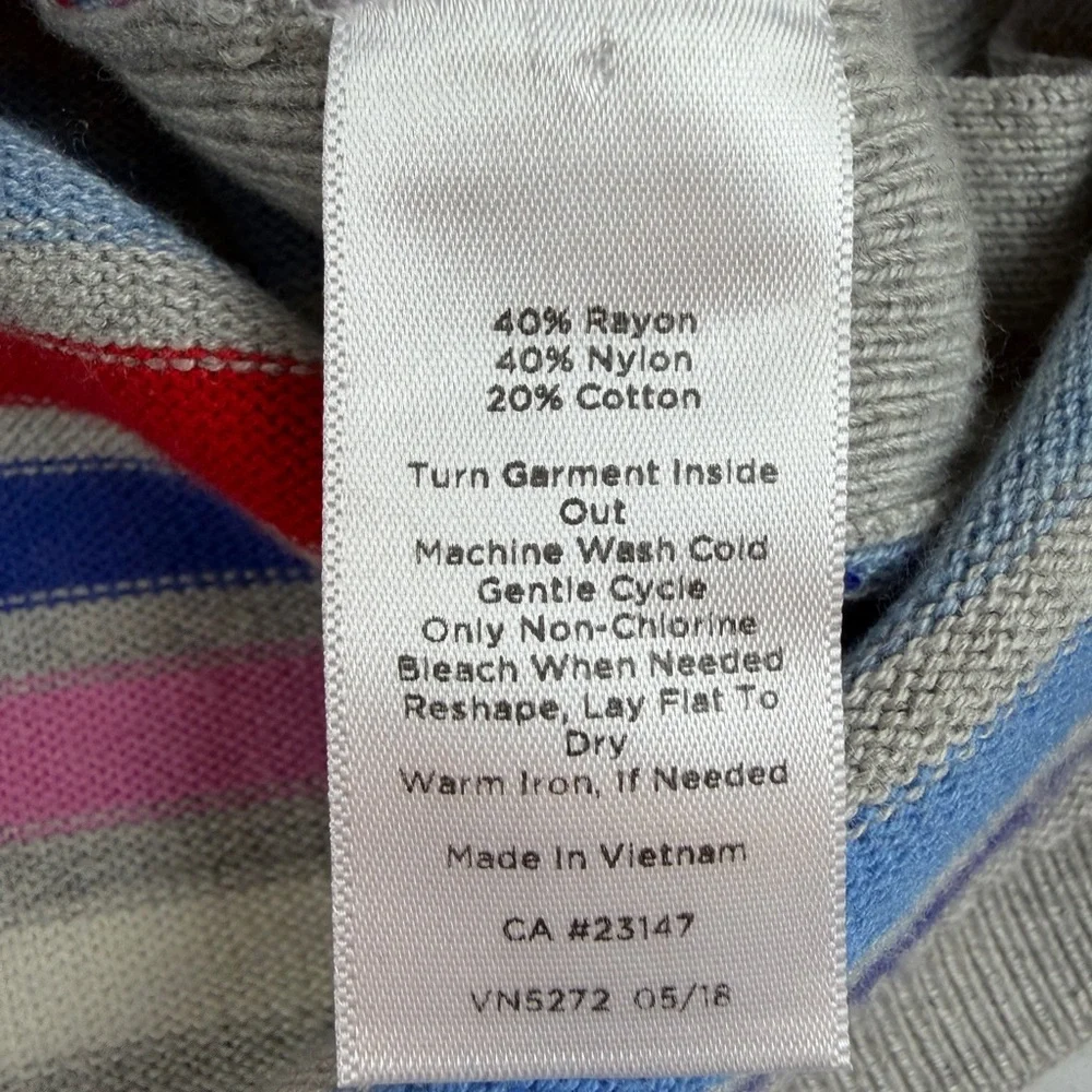 Talbots Multicolor Striped Crew Neck Sweater‎